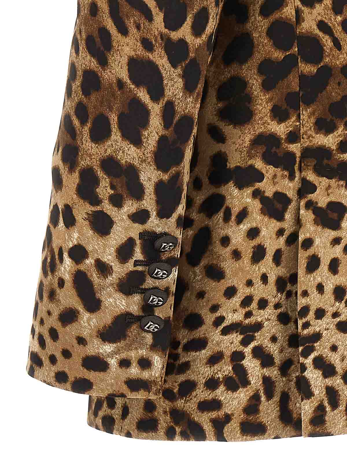 Shop Dolce & Gabbana Animal Print Single-breasted Blazer In Multicolour