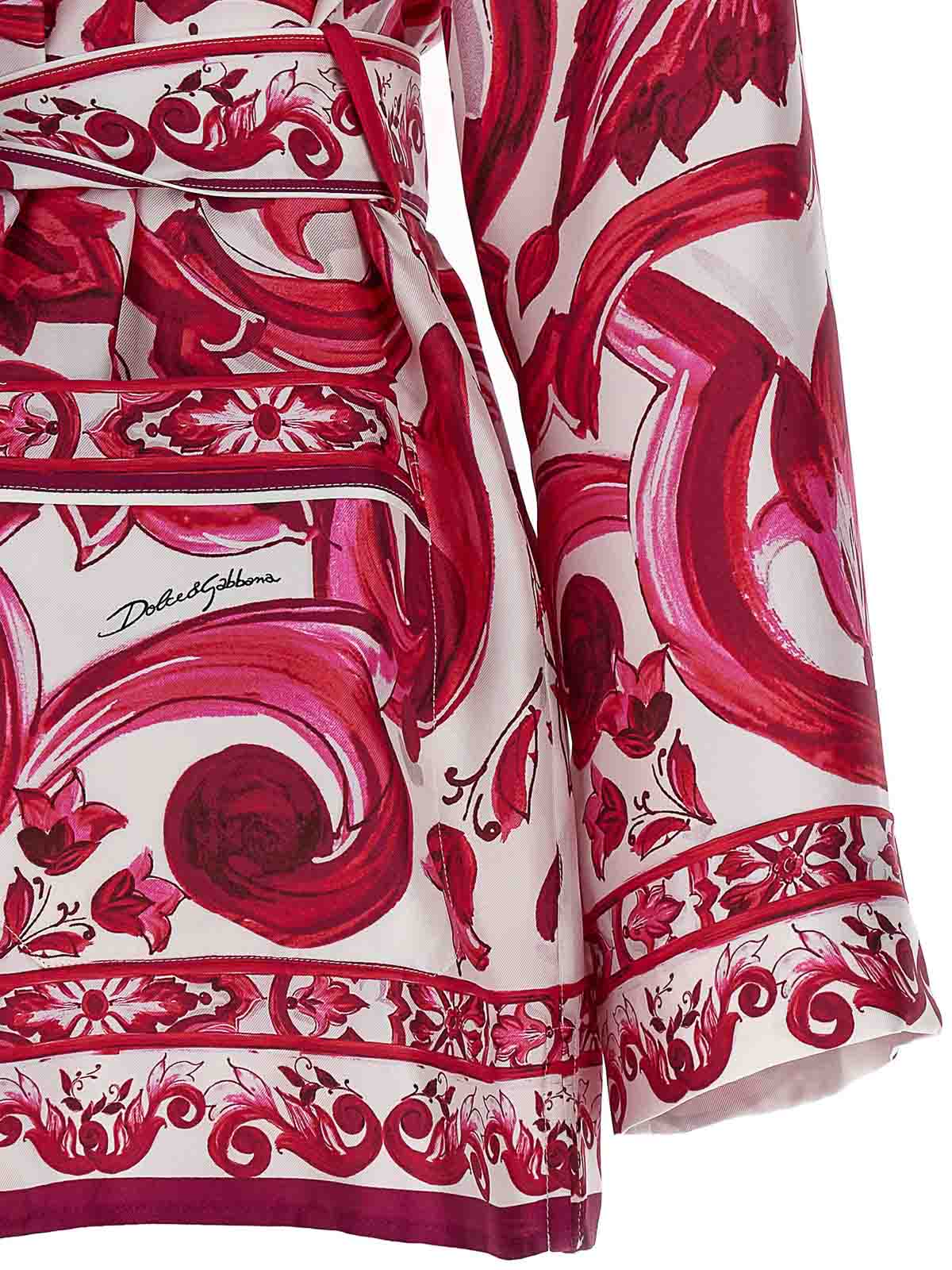 Shop Dolce & Gabbana Maiolica Shirt In Multicolour