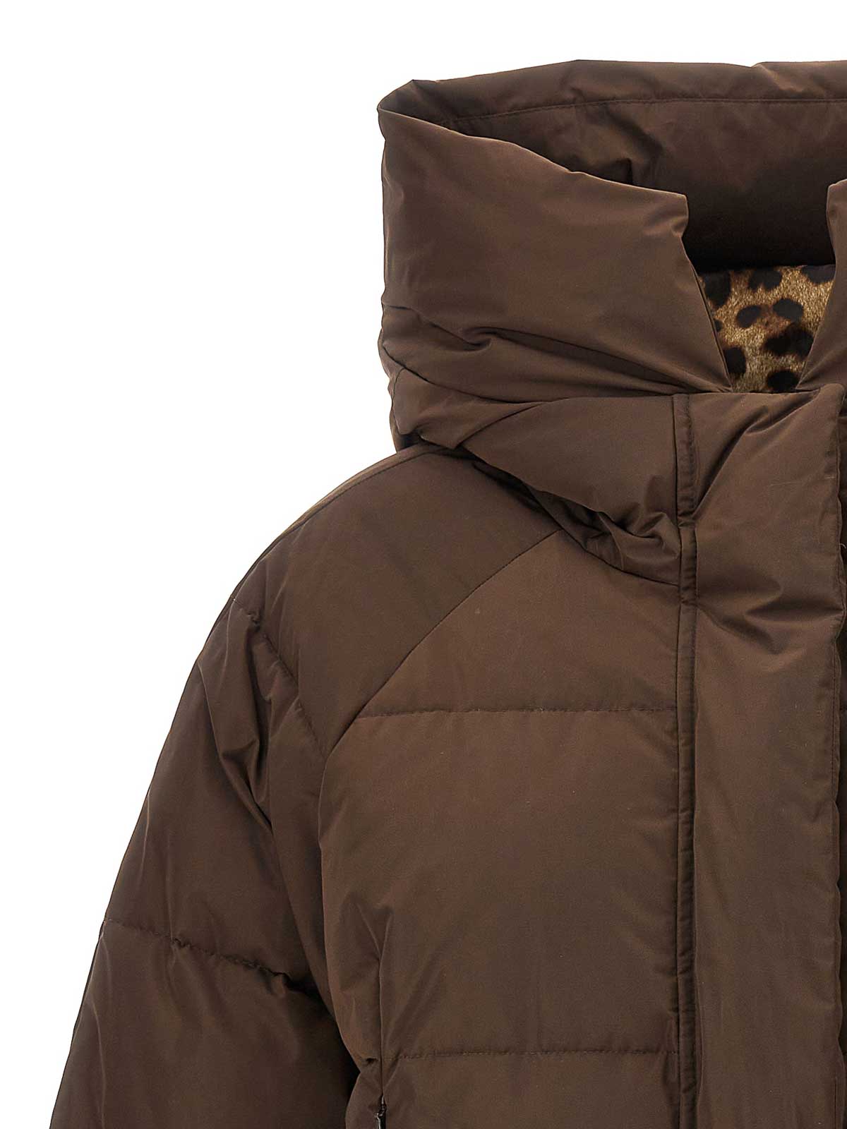 Dolce & Gabbana Logo plate down jacket - Brown|F9R19TGDBWMM0780