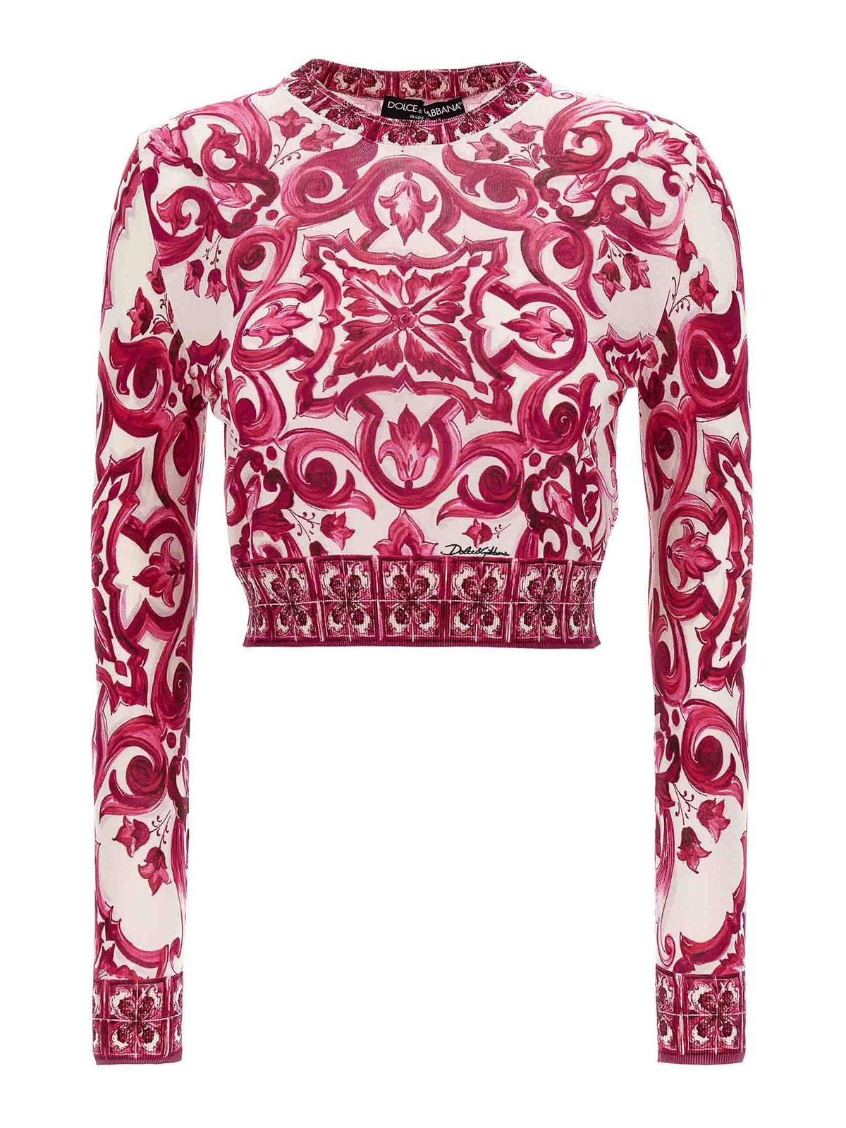 Shop Dolce & Gabbana Maiolica Sweater In Multicolour