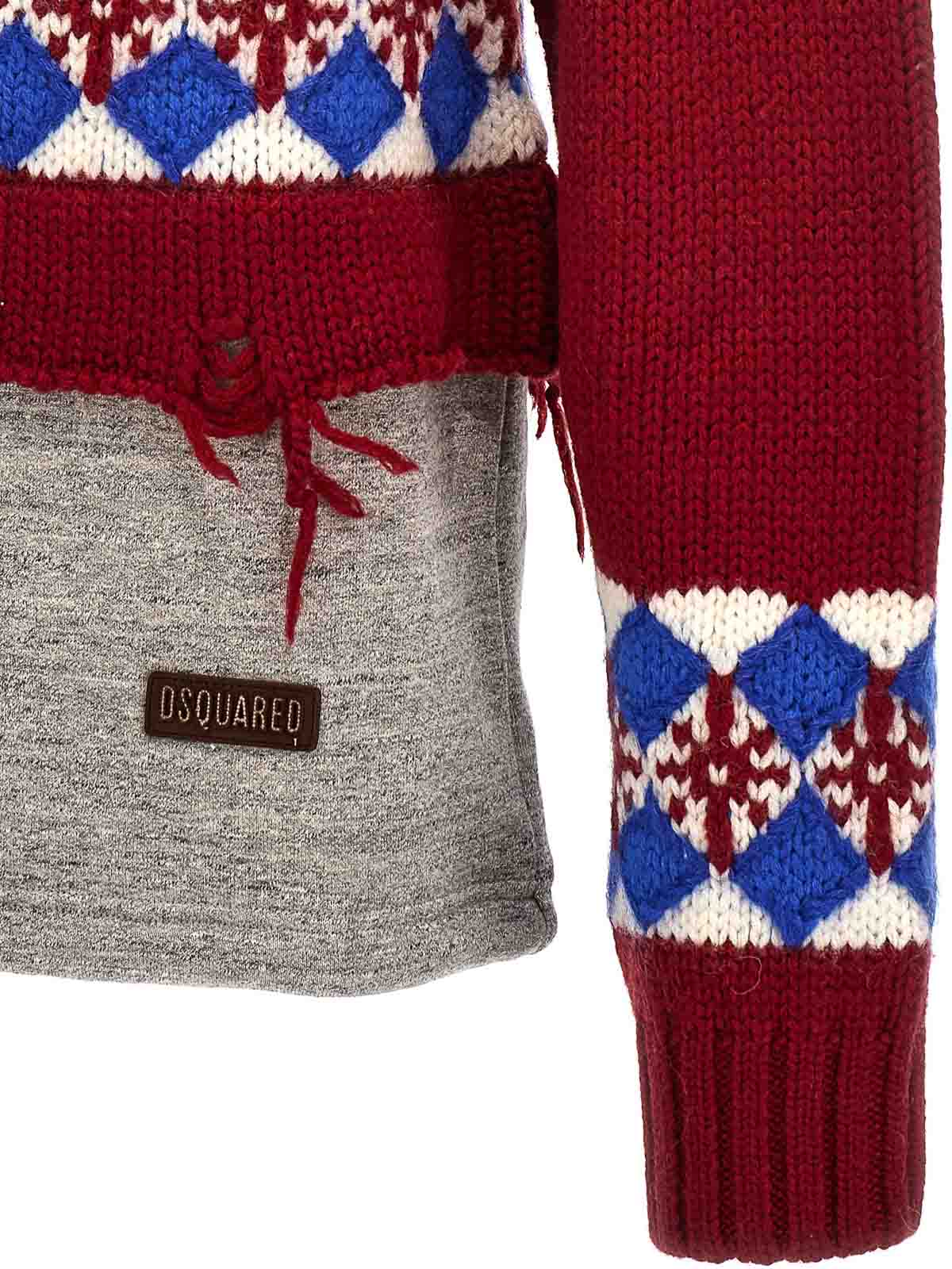 Shop Dsquared2 Jacquard Sweater In Multicolour