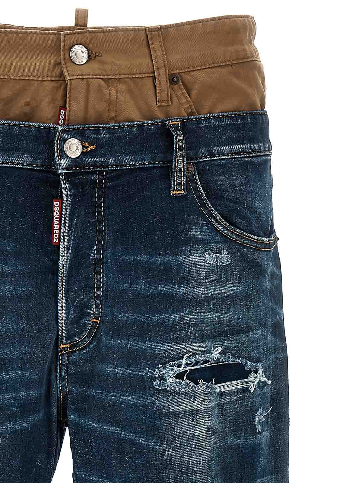 Shop Dsquared2 Jeans Skinny Twin Pack In Azul
