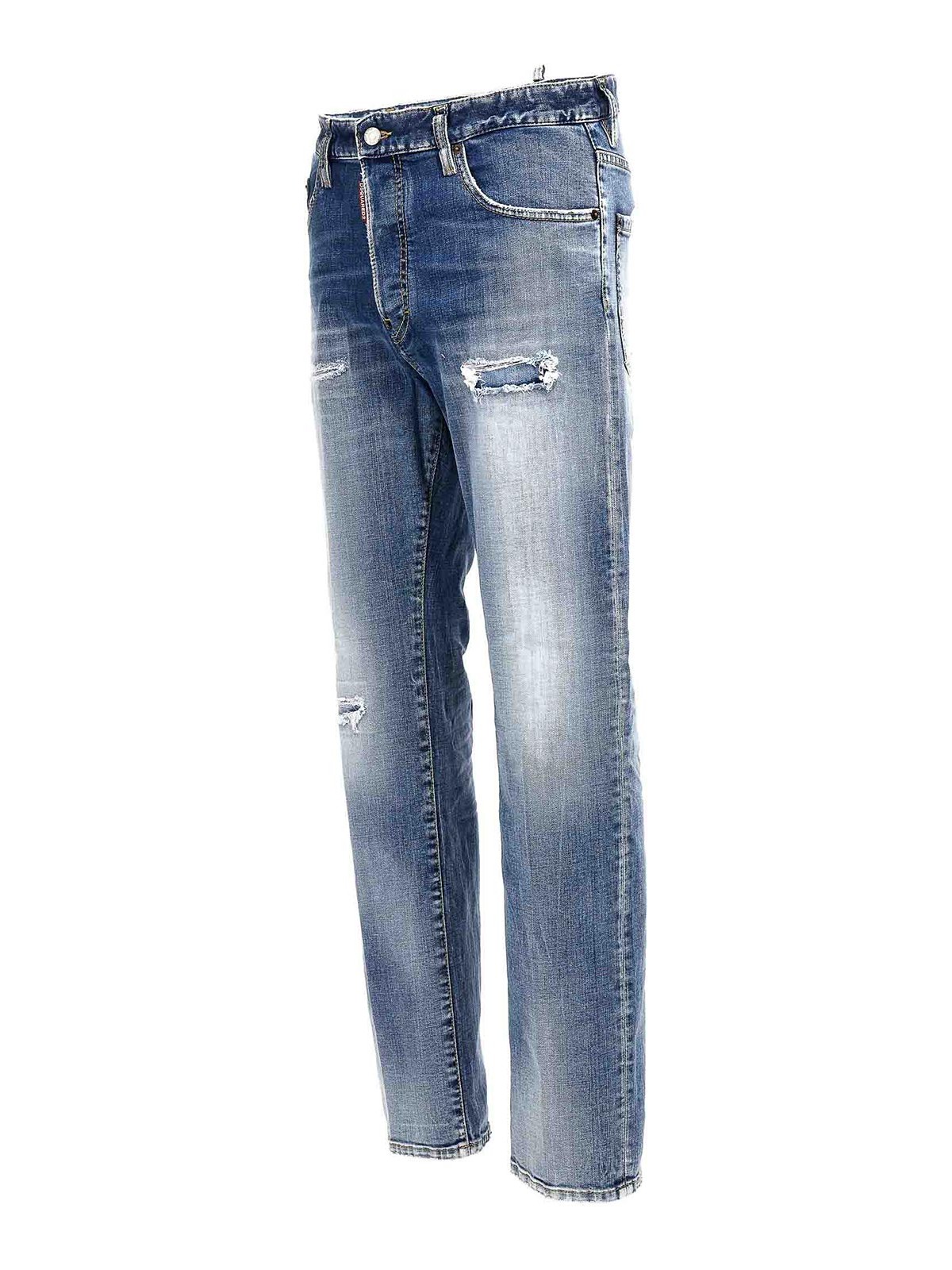 Shop Dsquared2 642 Jeans In Light Blue