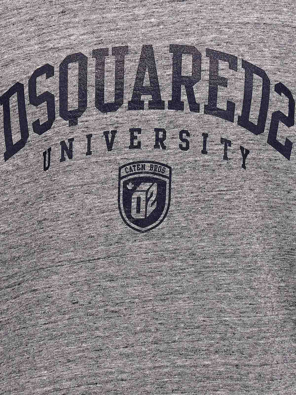 Shop Dsquared2 Logo Print Hoodie In Gris