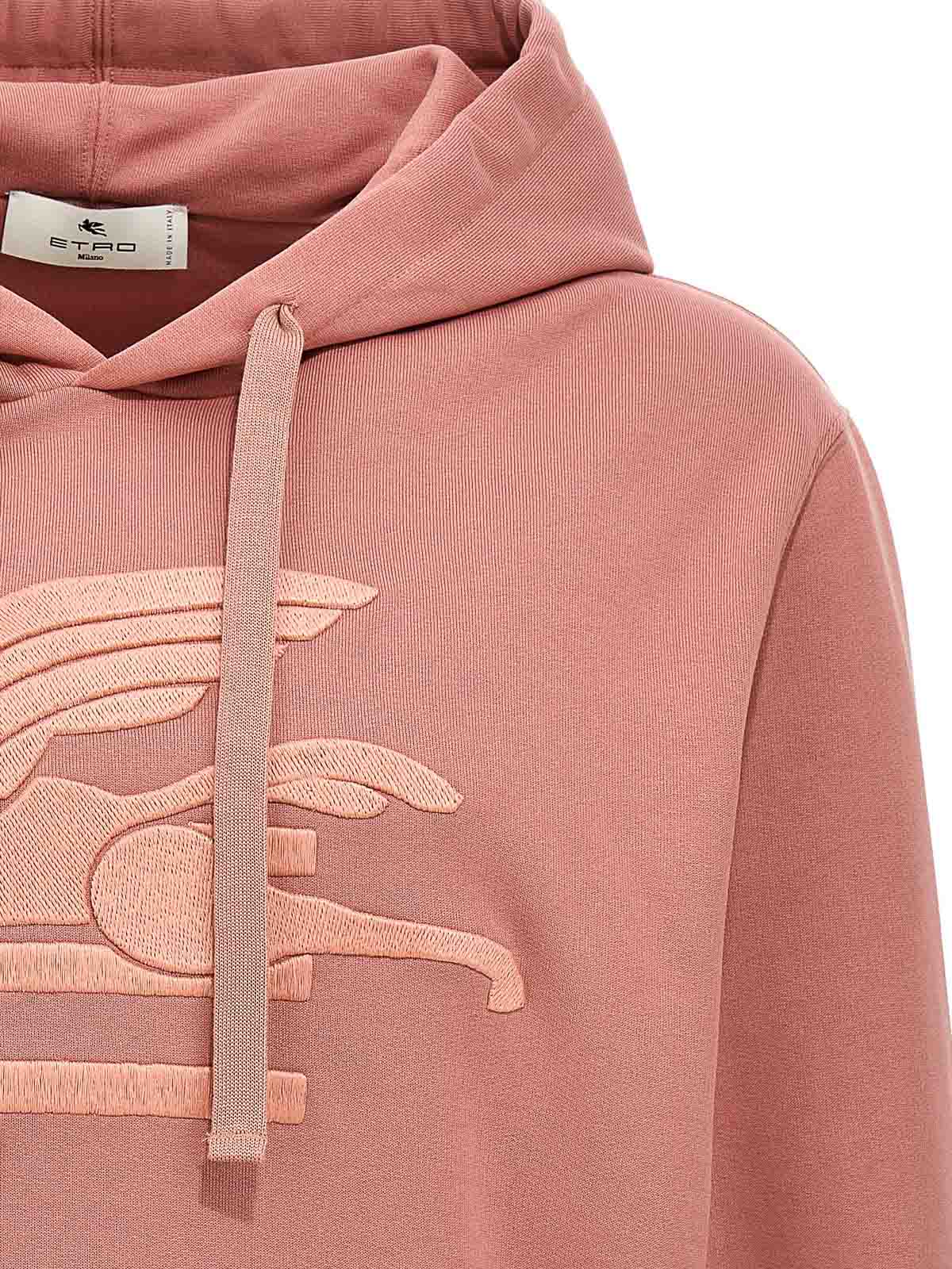 Shop Etro Embroidered Logo Hoodie In Color Carne Y Neutral