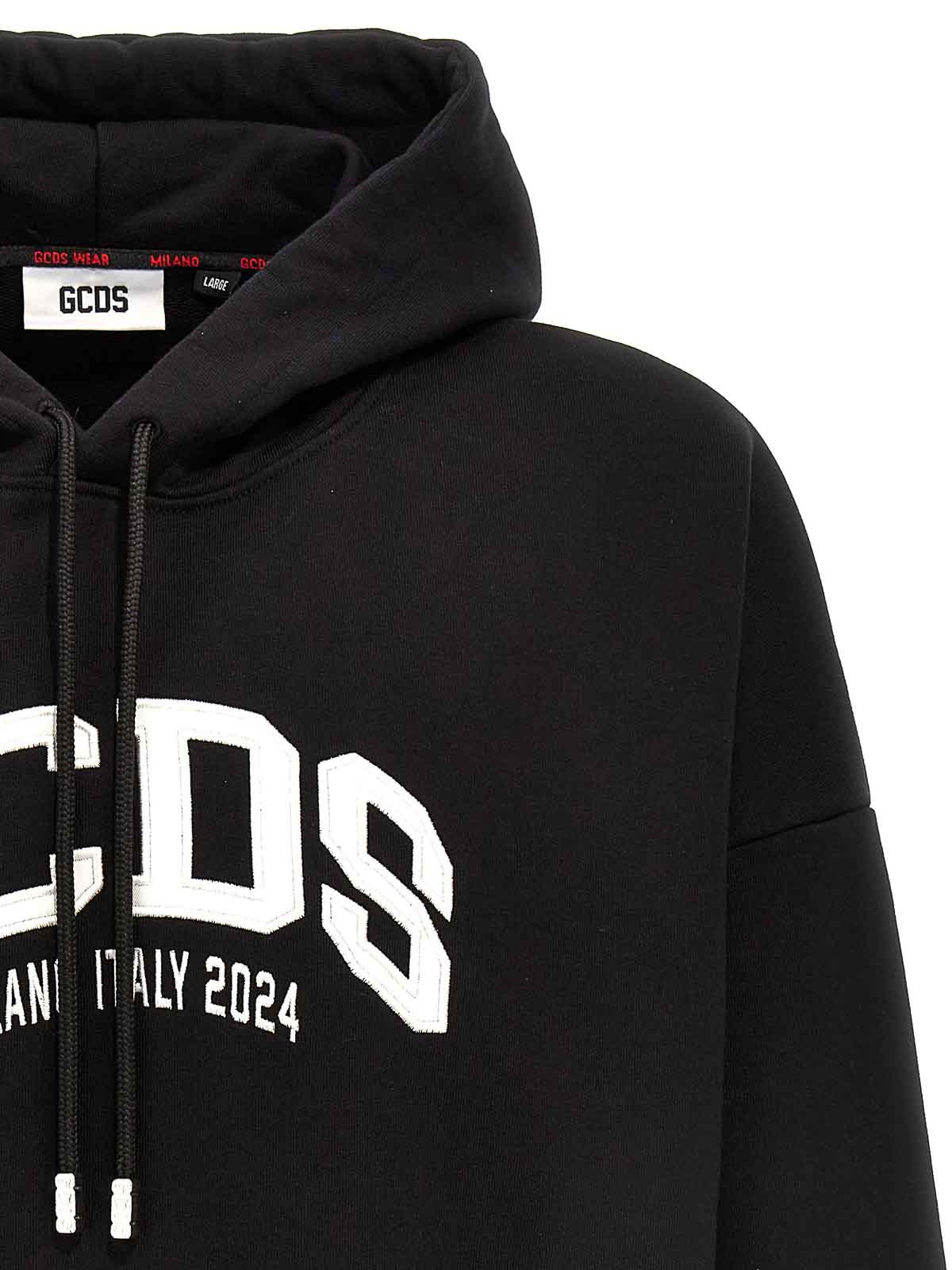 Shop Gcds Logo Embroidery Hoodie In White