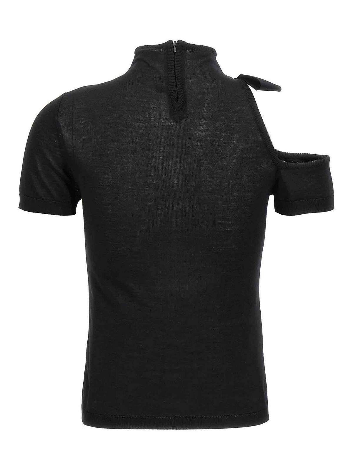Shop Giambattista Valli Bow Sweater In Black