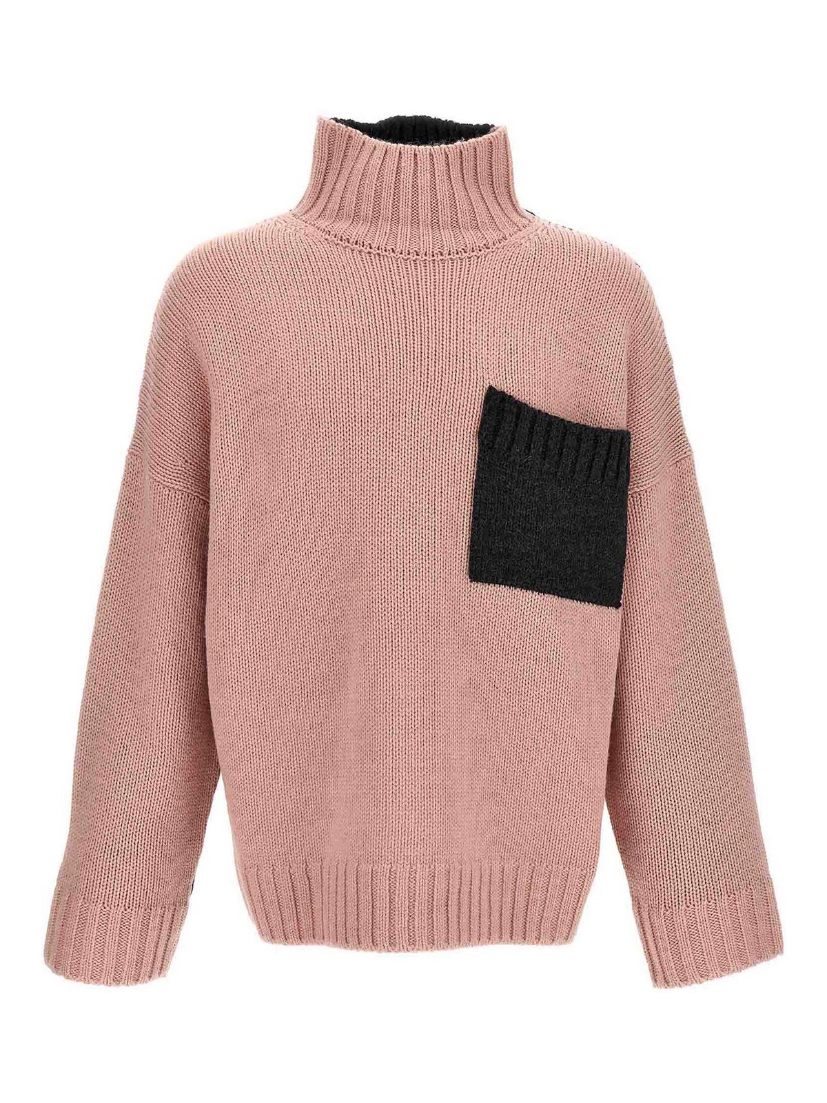Shop Jw Anderson Logo Embroidery Two-color Sweater In Multicolour