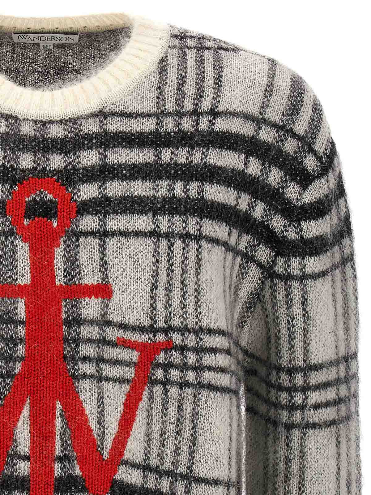 【送料&関税込】J.W. Anderson Logo Check Sweater J.W. Anderson Logo embroidery check sweater - Men