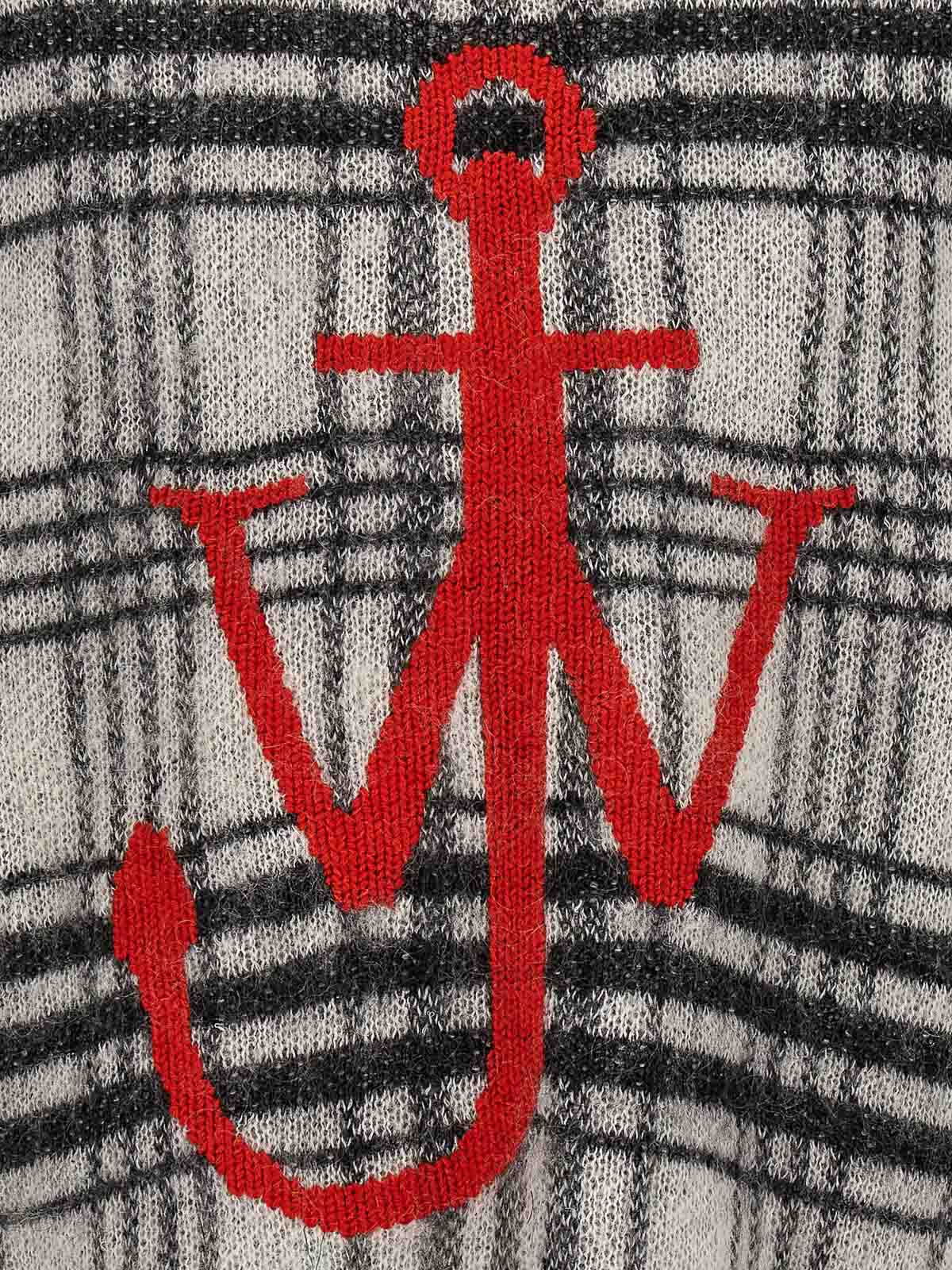J.W. Anderson Logo embroidery check sweater - Men