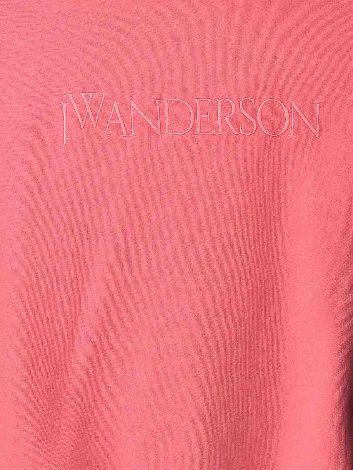 Shop Jw Anderson Logo Embroidery Sweatshirt In Nude & Neutrals