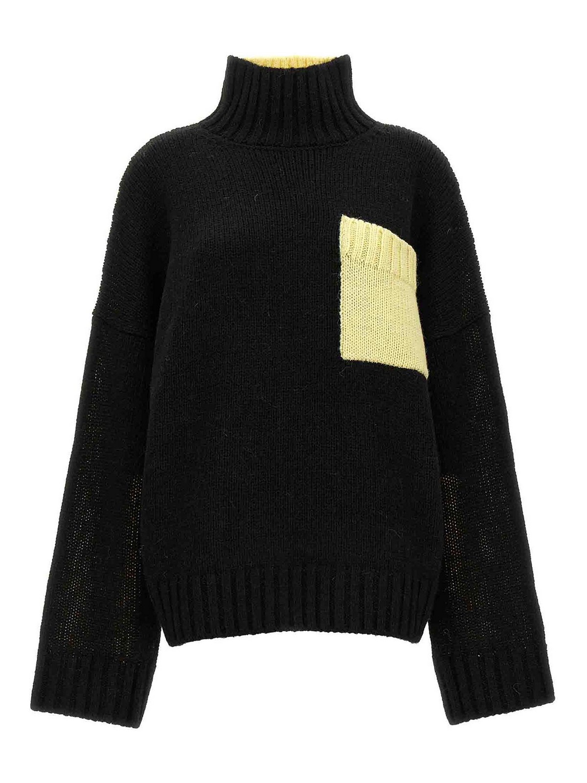 Jw Anderson Logo Embroidery Two-color Sweater In Multicolour
