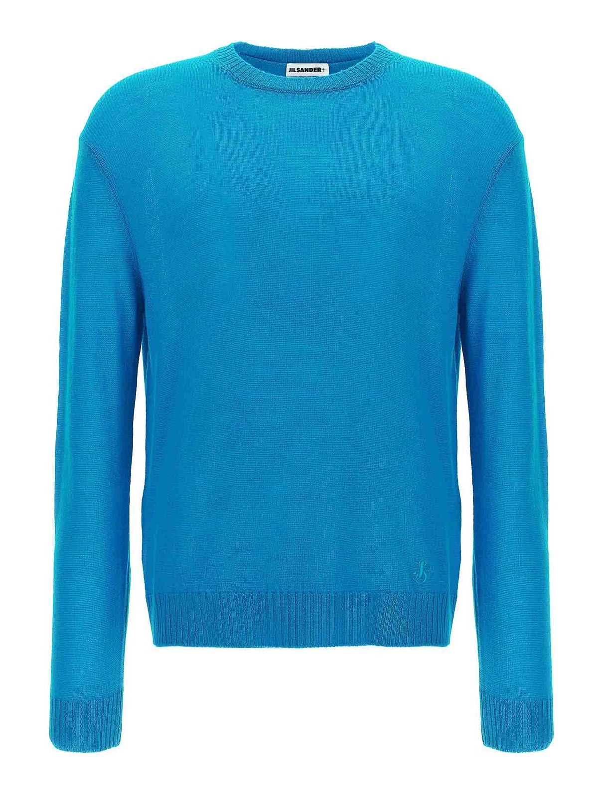 Jil Sander Crewneck Sweater In Light Blue