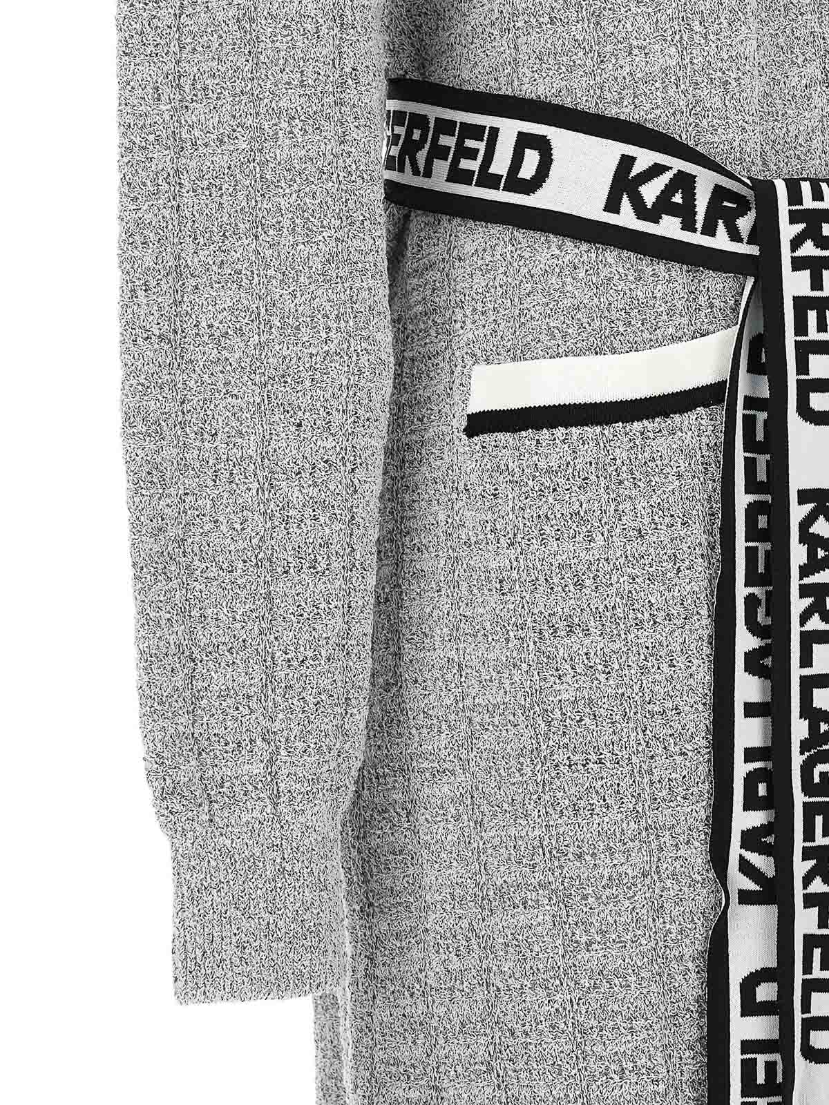 Shop Karl Lagerfeld Cárdigan - Gris In Grey