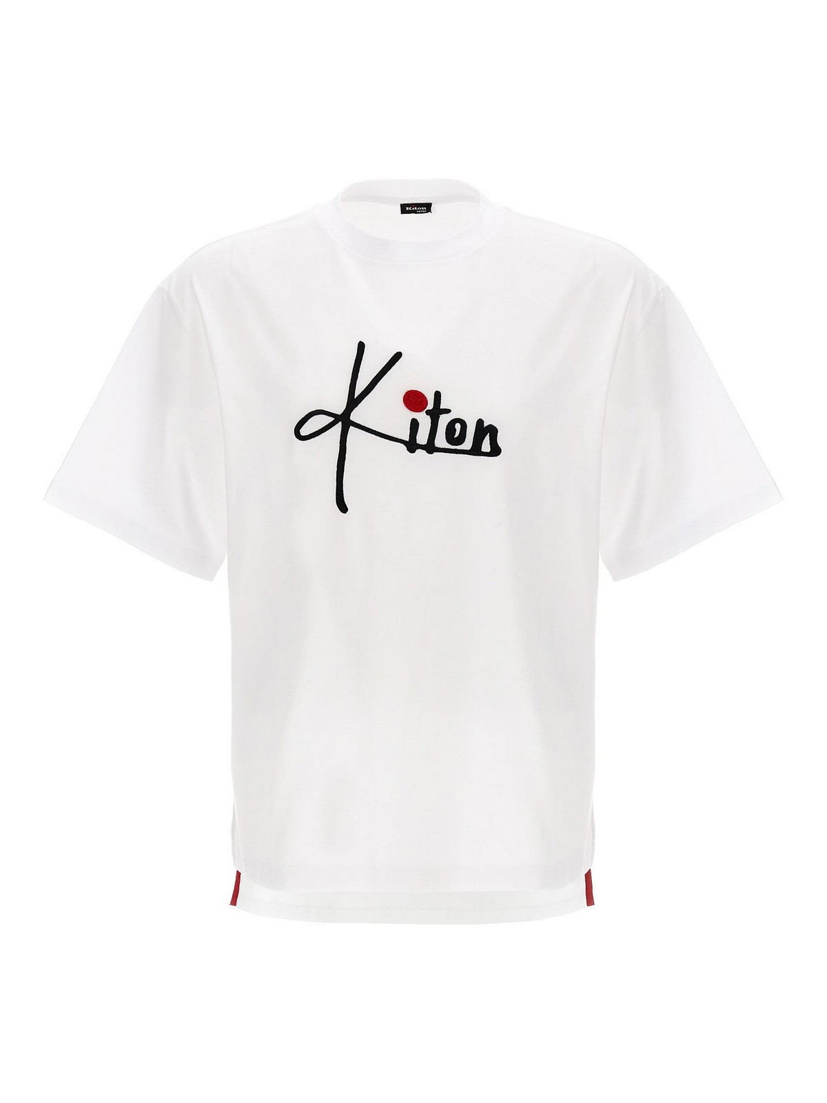 Kiton Logo embroidery t-shirt - White - Men | UMK030201