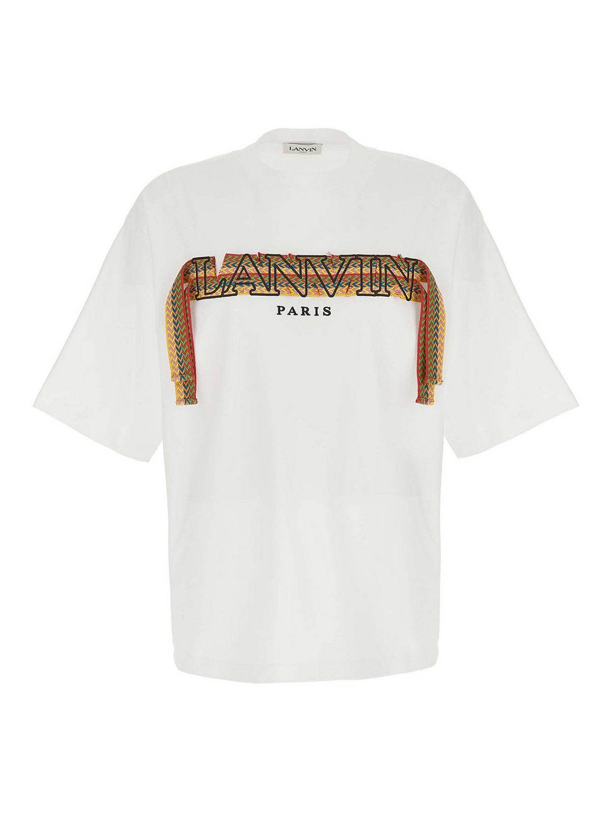 Lanvin Embroidered Curb Lace T-shirt In White