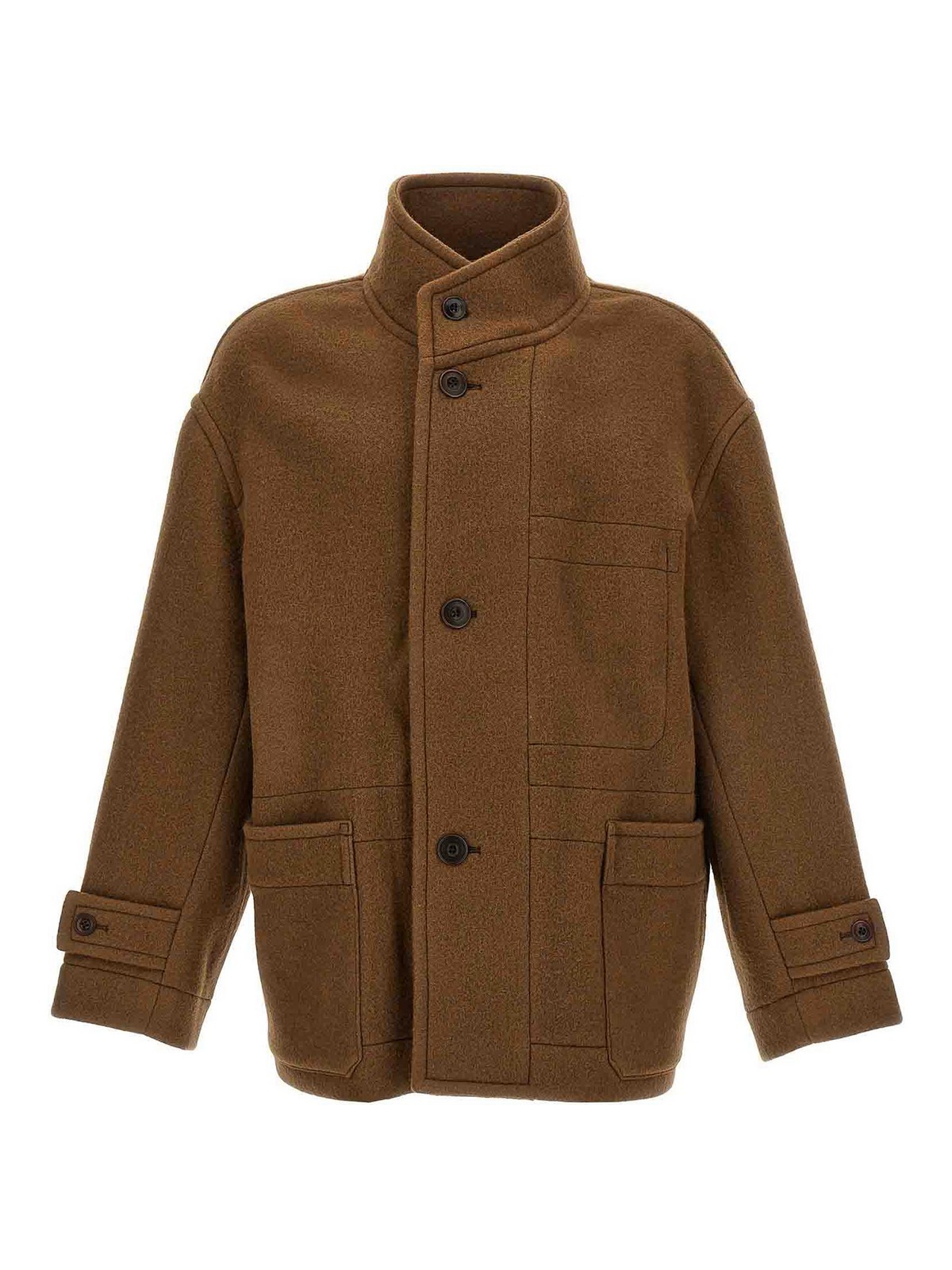 Lemaire boxy duffle coat - Brown - Men|CO1038LF1136BR480