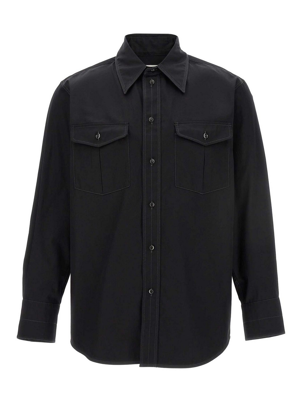 Shirts Lemaire - relaxed western shirt - SH1038LF824BK999 | thebs.com