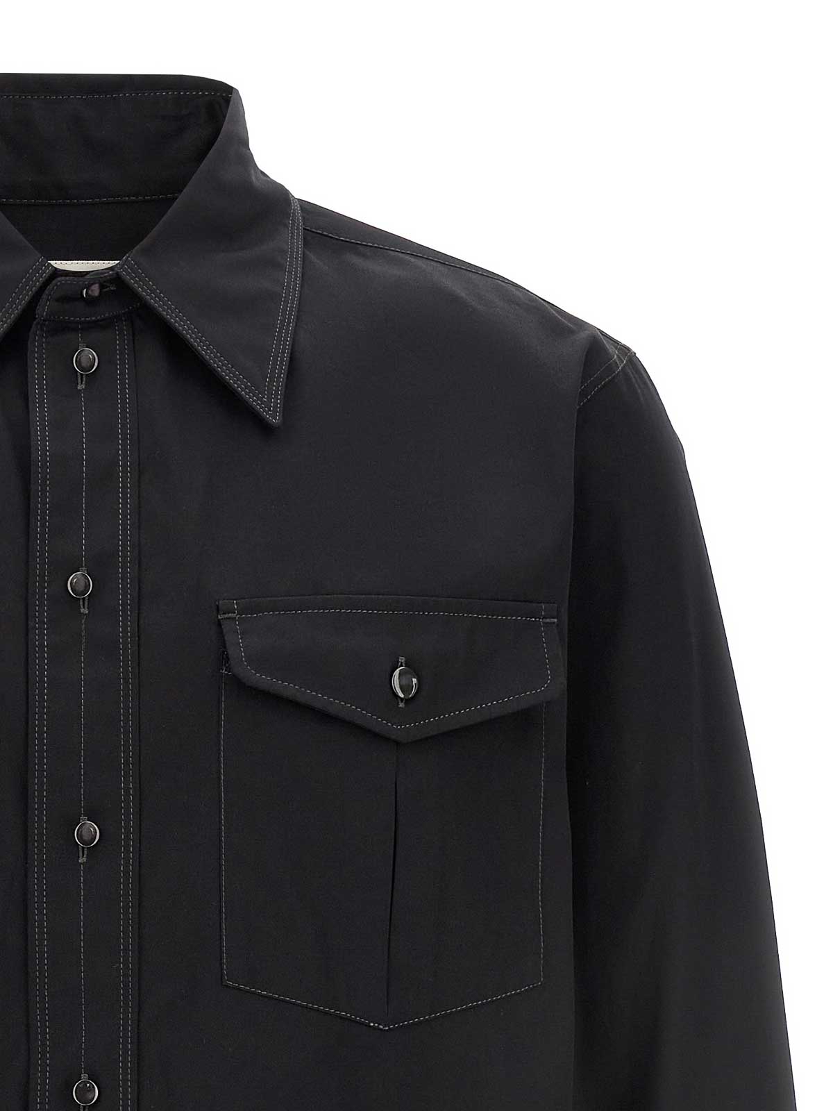Lemaire relaxed western shirt - Black - Men|SH1038LF824BK999