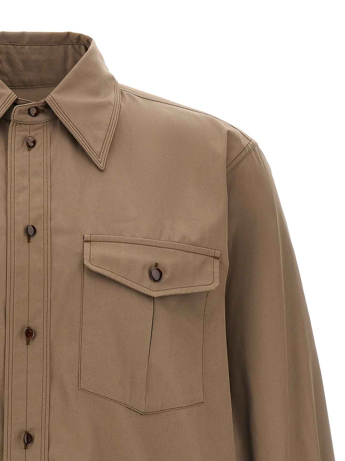 Lemaire relaxed western shirt - Beige - Men | SH1038LF824BR419 Lemaire relaxed western shirt - Beige - Men | SH1038LF824BR419