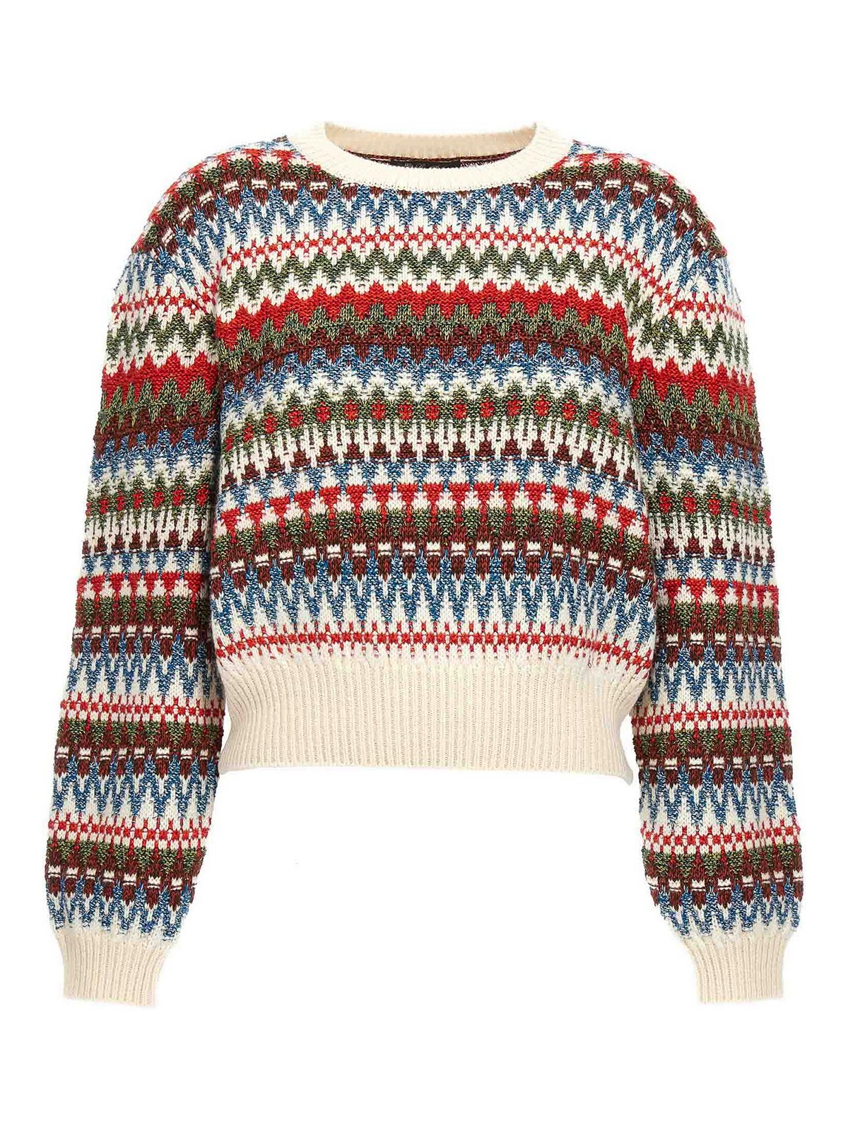 Loro Piana Trujillo Fair Isle Silk, Cashmere And Cotton-blend Sweater In Multicolour