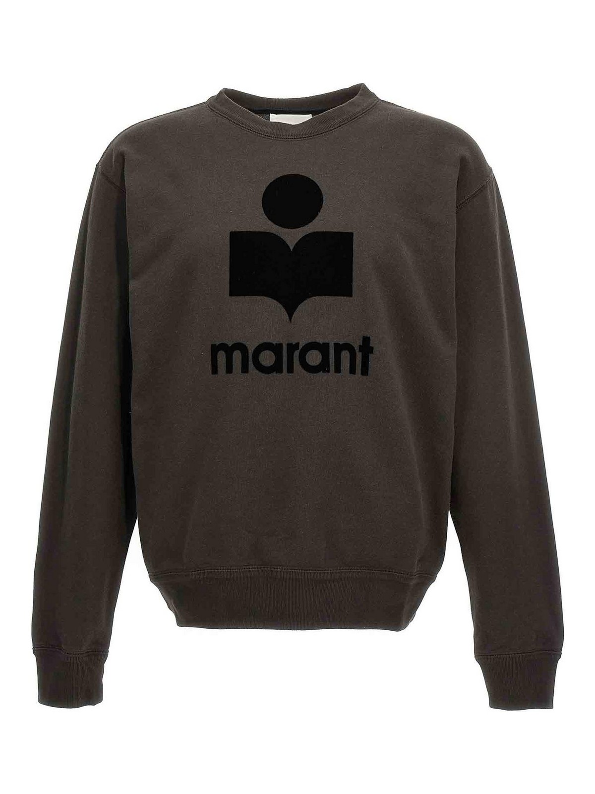 Isabel Marant Black Logo-print Sweatshirt In Green