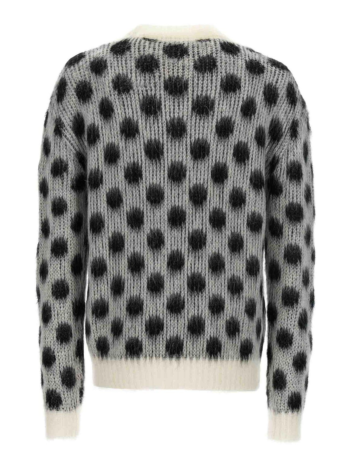 Shop Marni Polka Dot Sweater In Blanco