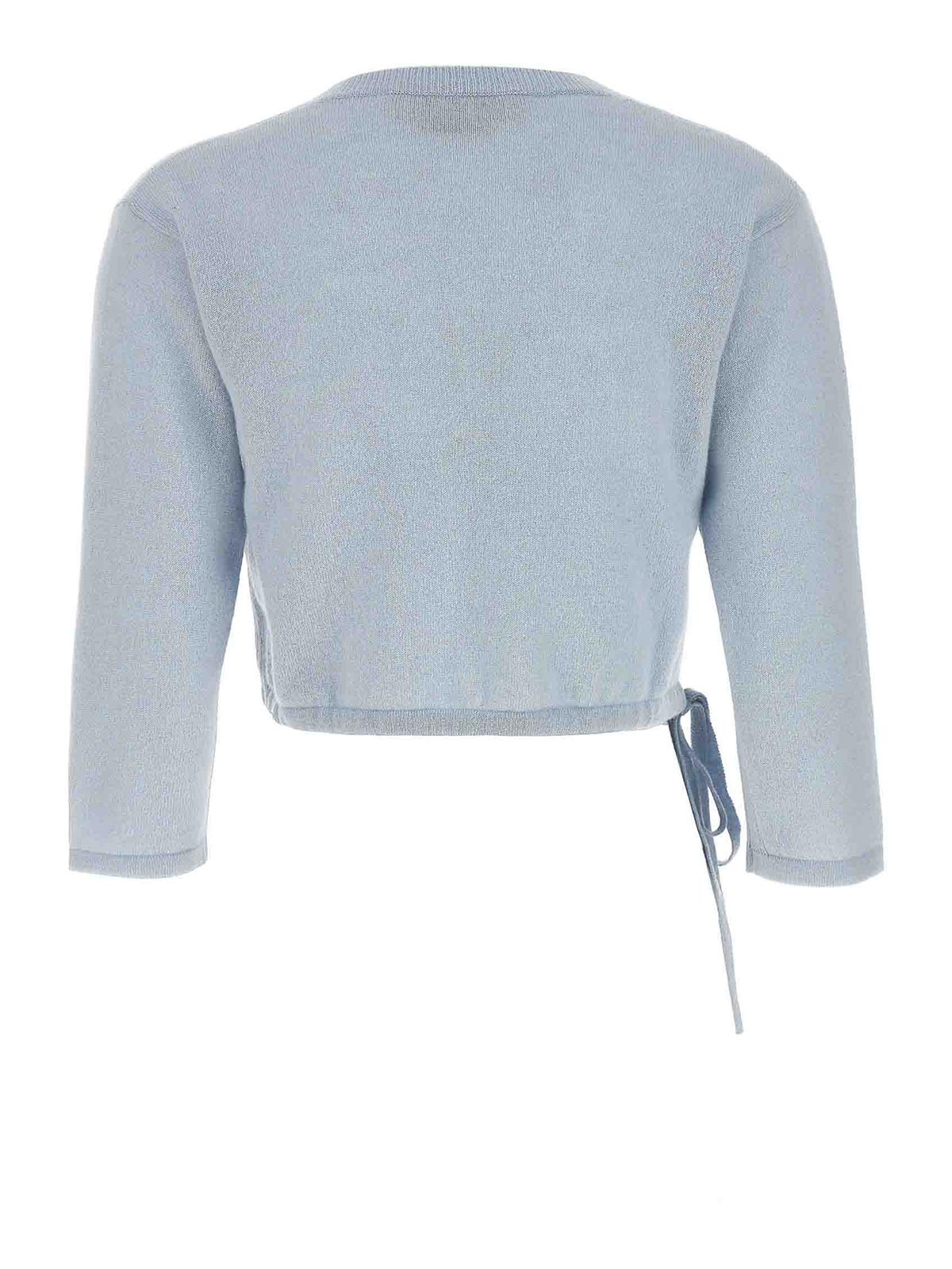 Shop Marni Logo Embroidery Sweater In Light Blue