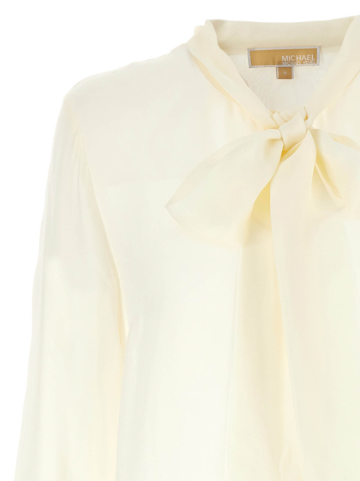 Shop Michael Kors Pussy Bow Blouse In White
