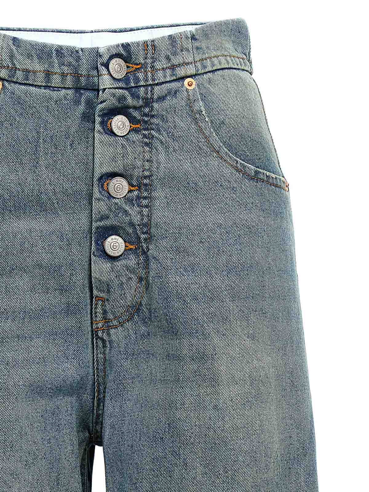 【関税込み】MM6 Maison Margiela ブルー ブーツカット ジーンズ MM6 Maison Margiela ブーツカットジーンズ - ブルー