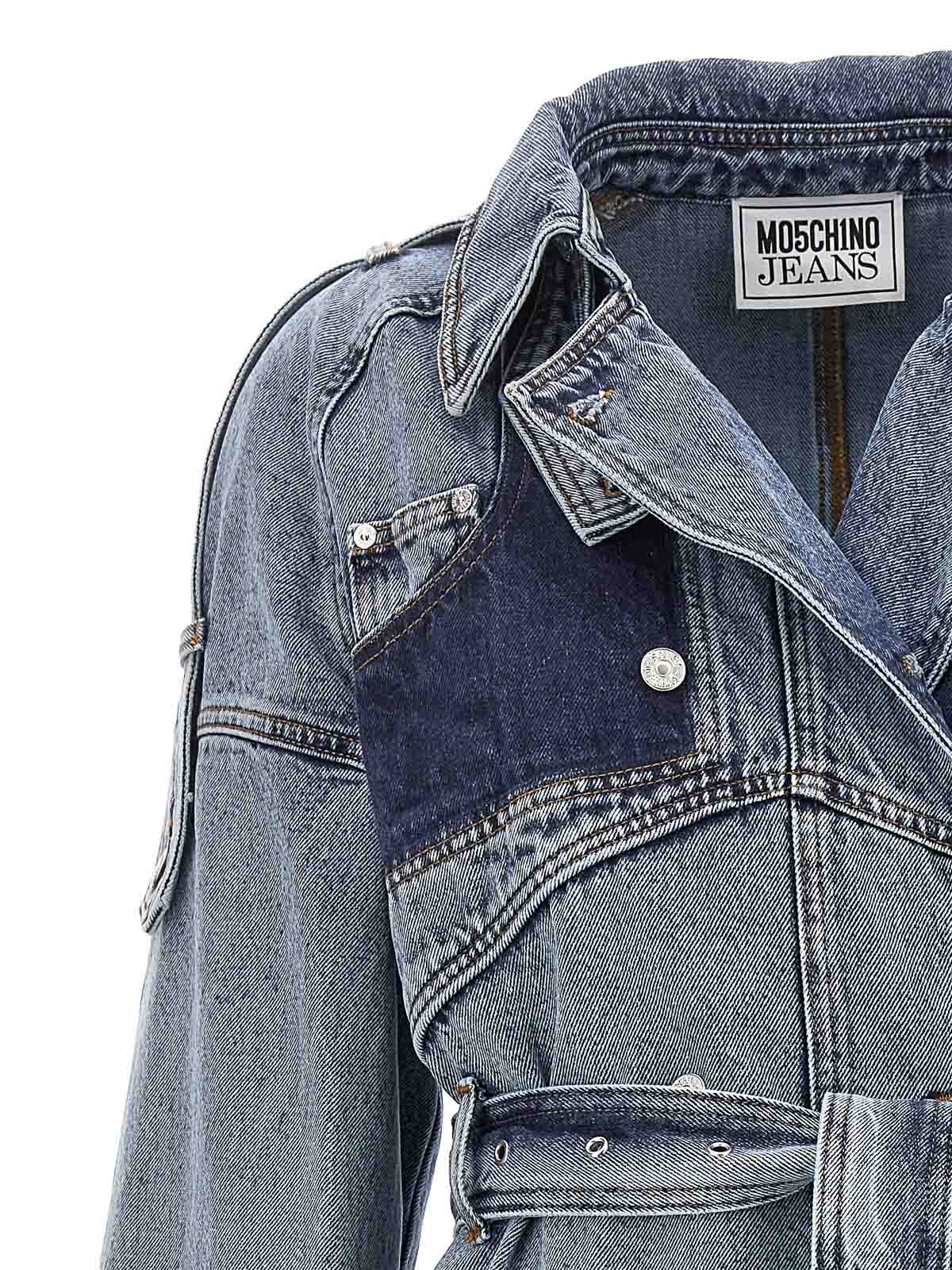 Moschino ショートコート - ライトブルー|J061982351283 Moschino ショートコート - ライトブルー|J061982351283