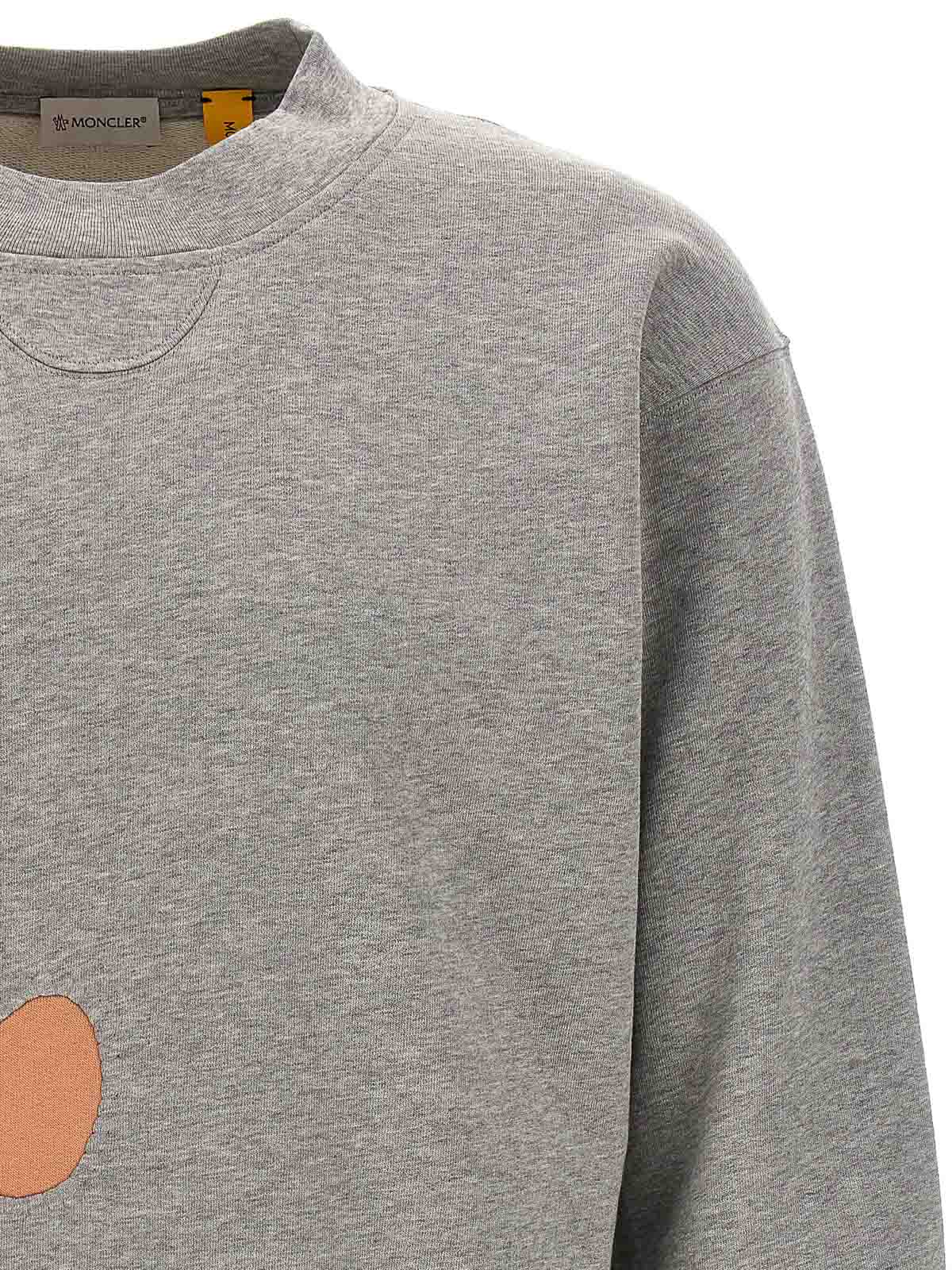 Shop Moncler Sweatshirt In Grey
