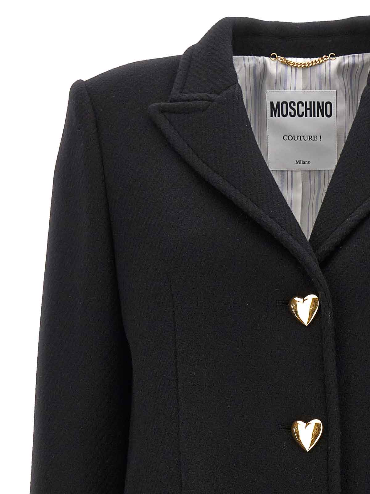 Shop Moschino Abrigo Corto - Negro In Black