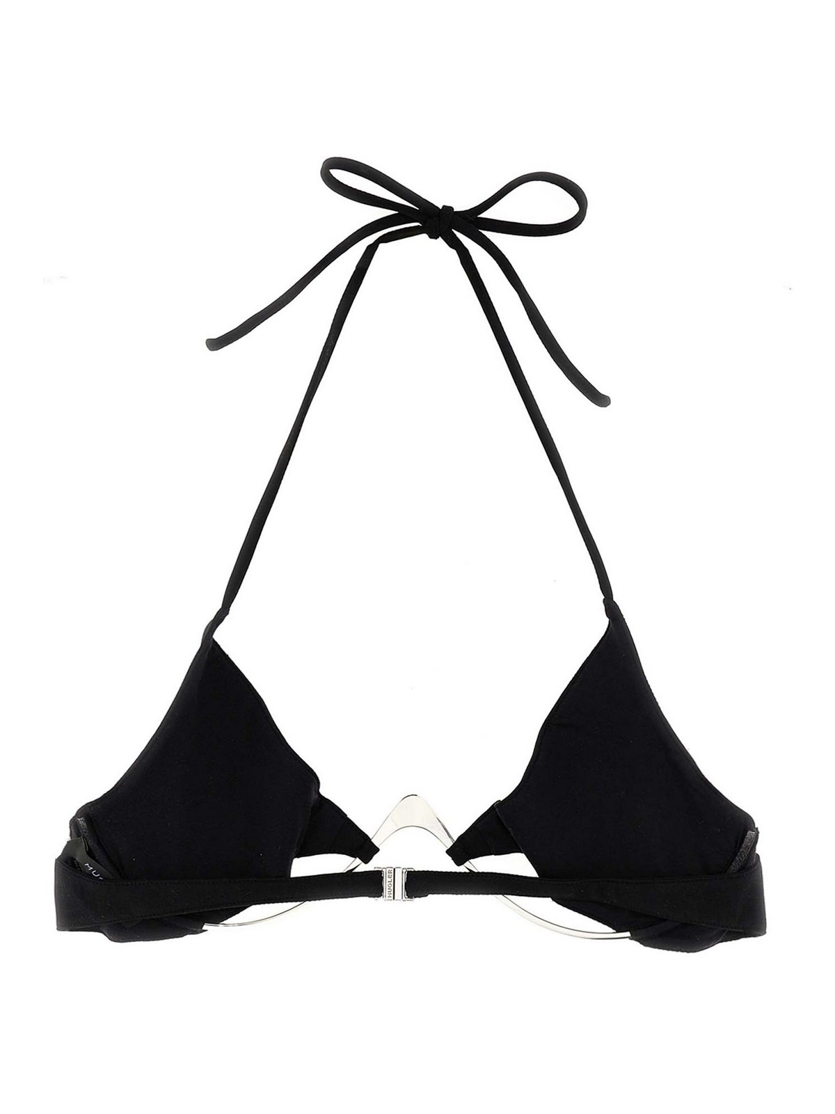 【Mugler】カットアウトビキニトップ Cutout bikini top in black - Mugler | Mytheresa