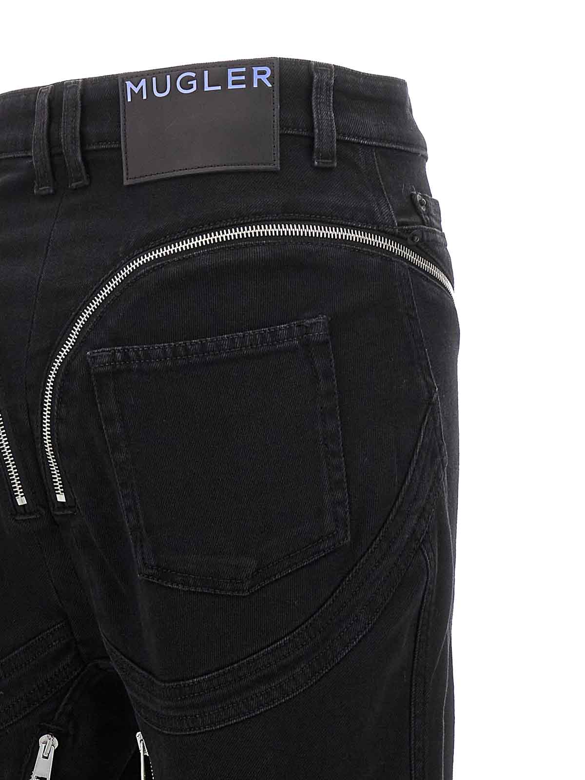 Shop Mugler Jeans Boot-cut - Negro In Black