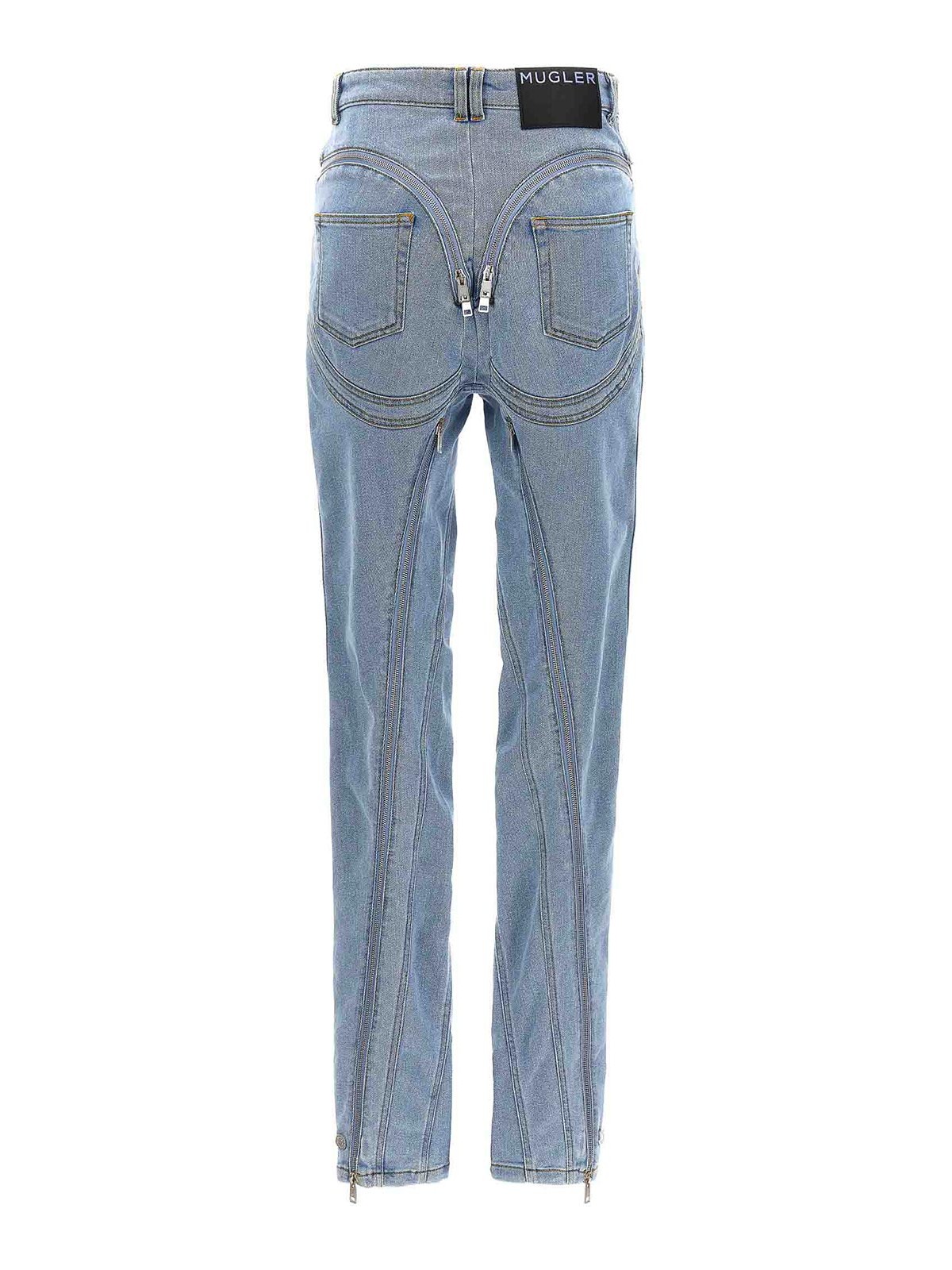 Shop Mugler Jeans Boot-cut - Azul Claro