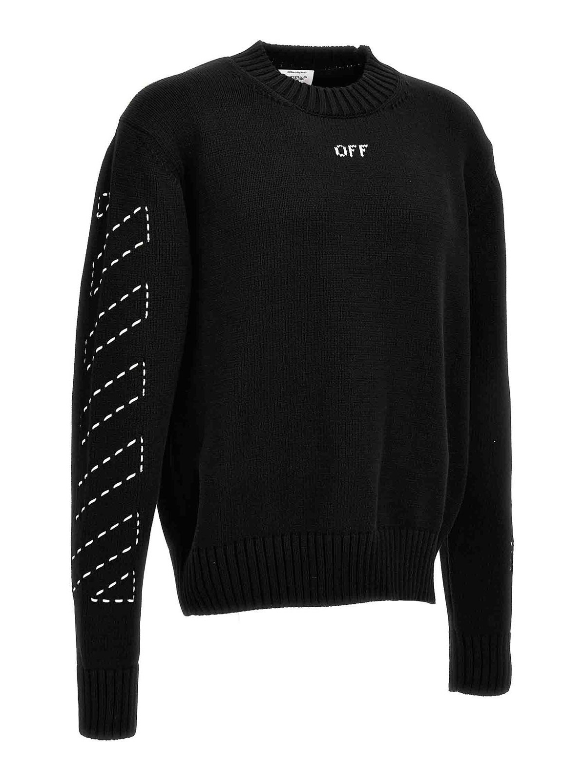 Off-White Self Design Straight Acrylic Sweater