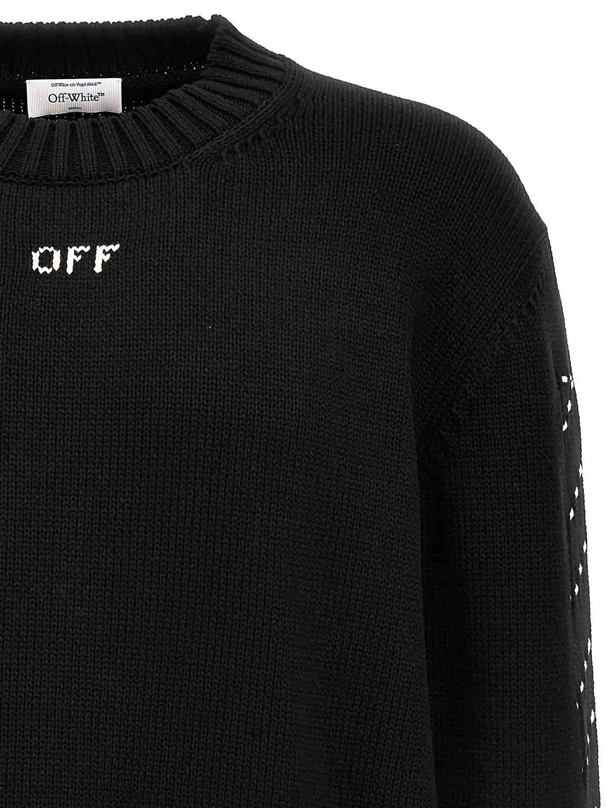 Crew necks Off-White - stitch arrow diags sweater ...