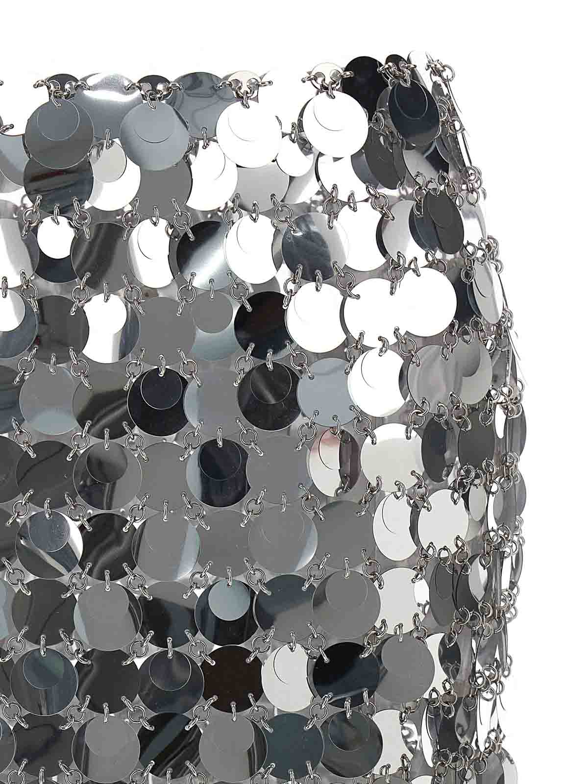 Shop Rabanne Maxi Sequin Skirt In Silver