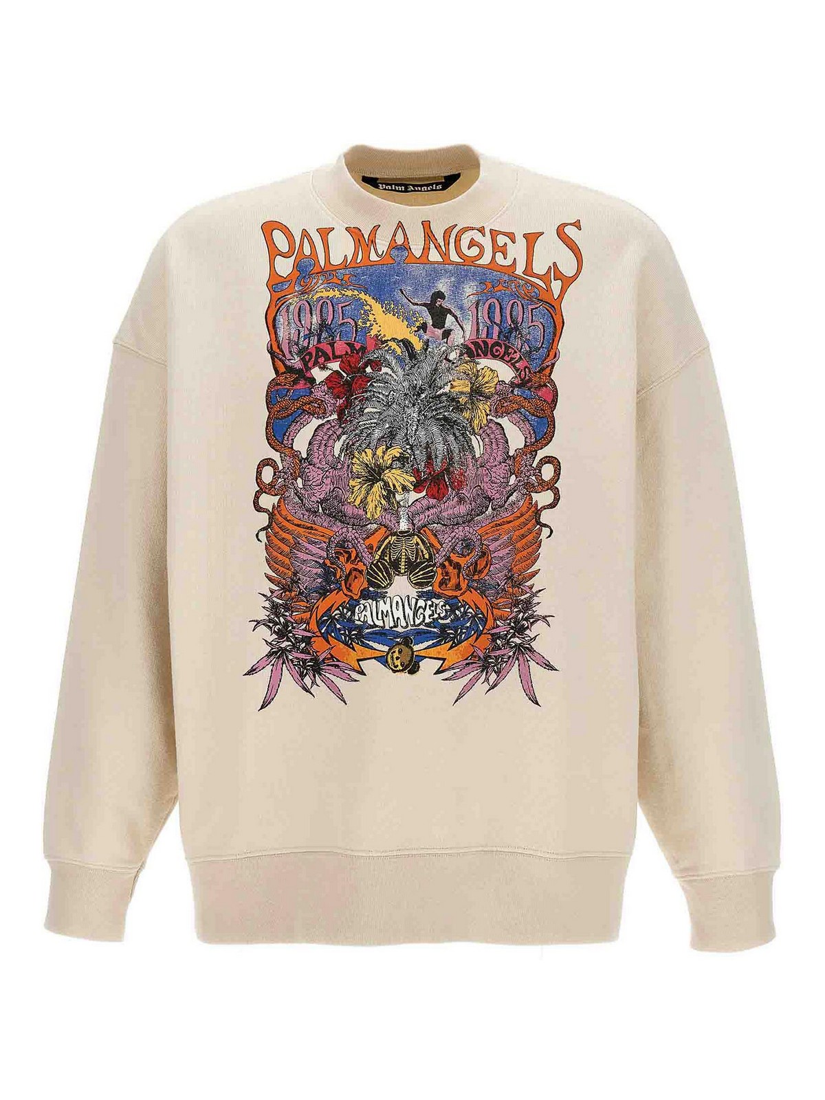 Sweatshirts & Sweaters Palm Angels - Palm & skull sweatshirt -  PMBA065S23FLE0061055