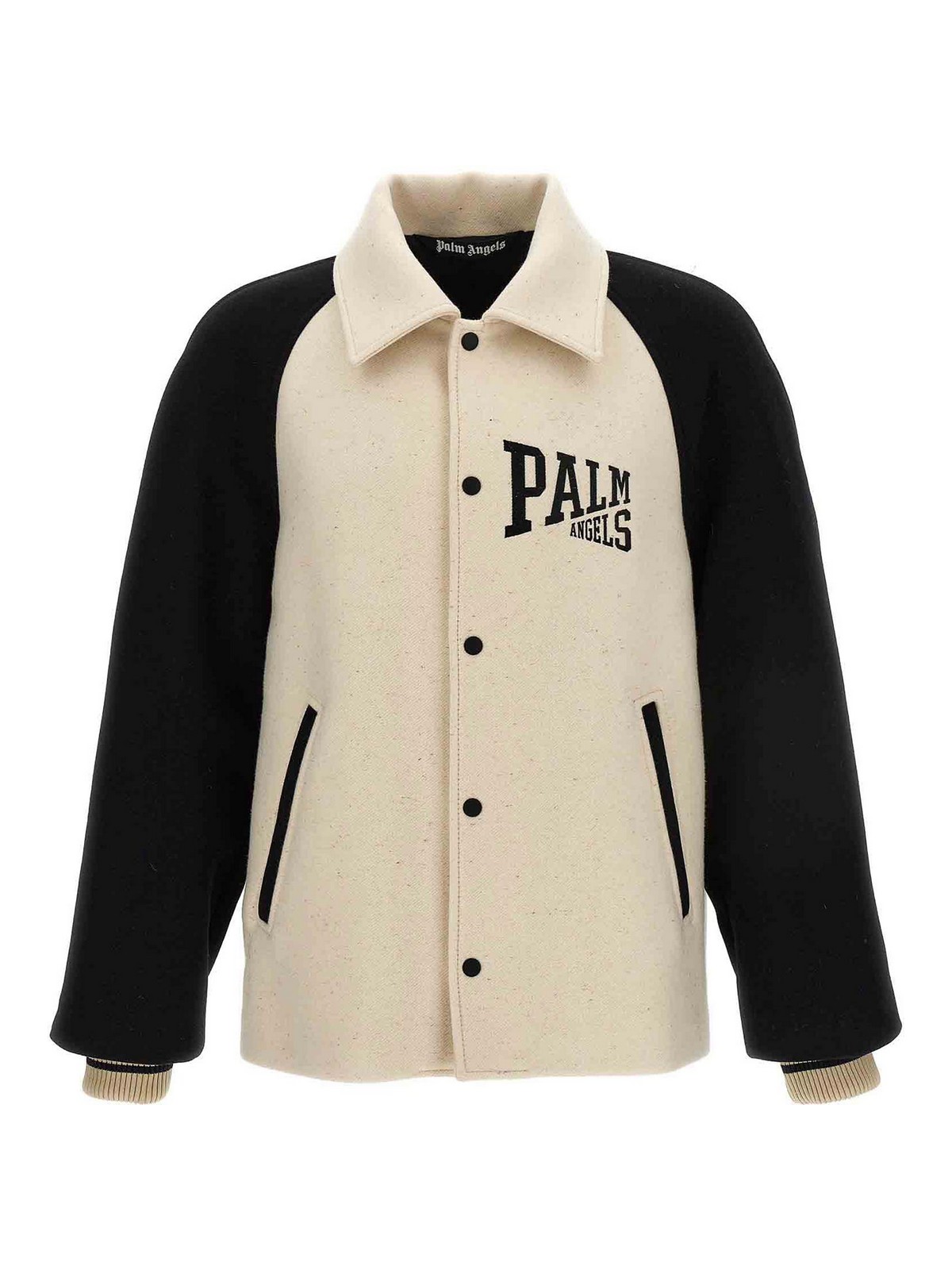 Palm Angels University Jacket In Blanco
