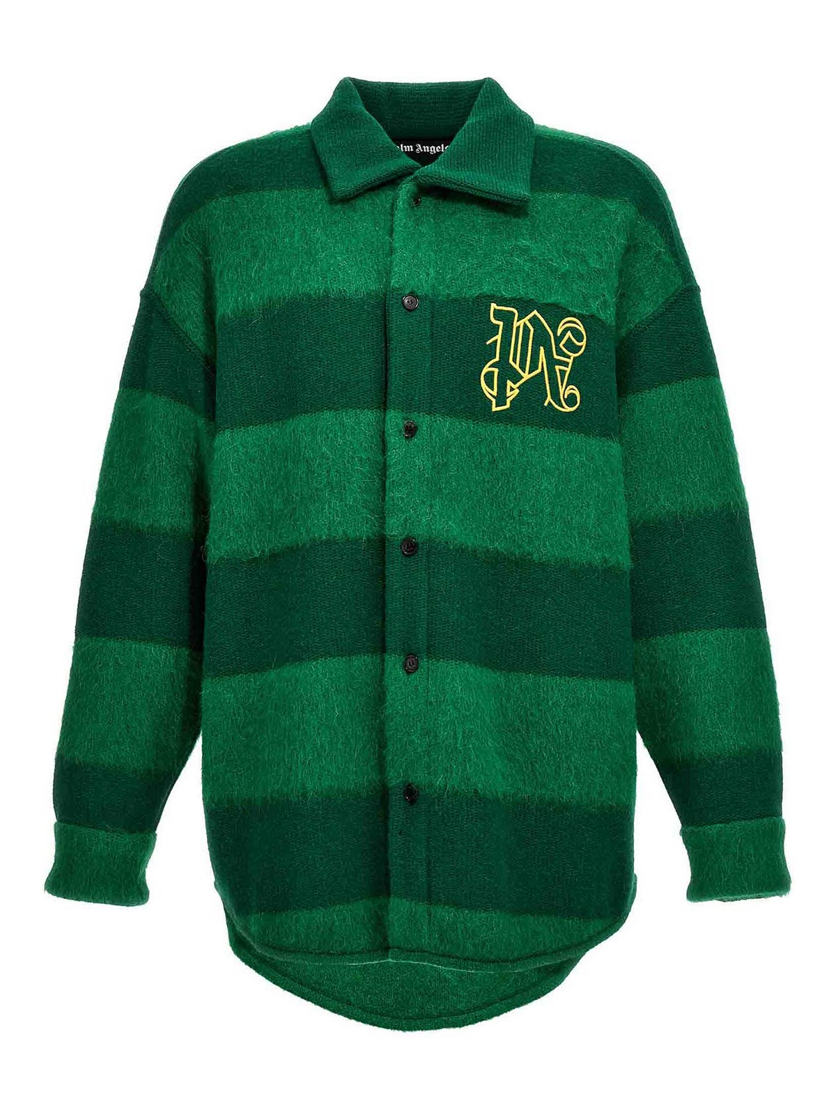 Palm Angels Rugby Overshirt In Green