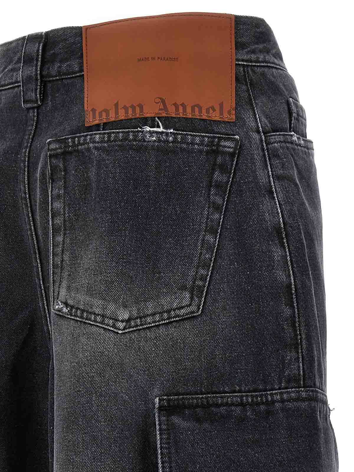 Shop Palm Angels Parachute Jeans In Grey