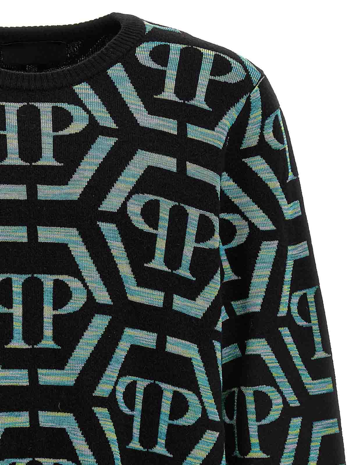 Shop Philipp Plein Logo Sweater In Multicolour