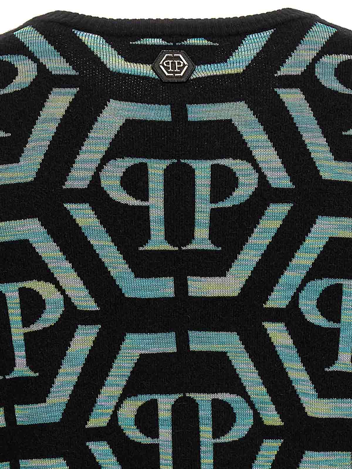 Shop Philipp Plein Logo Sweater In Multicolour