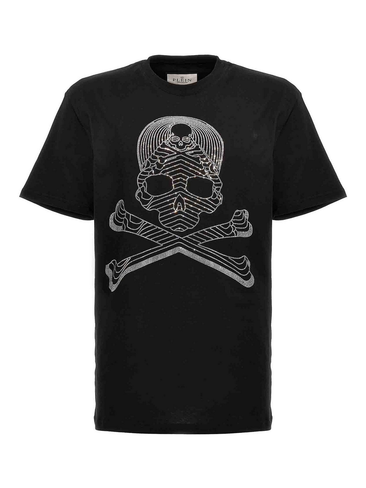 Philipp Plein Chrome Logo T-shirt In Black