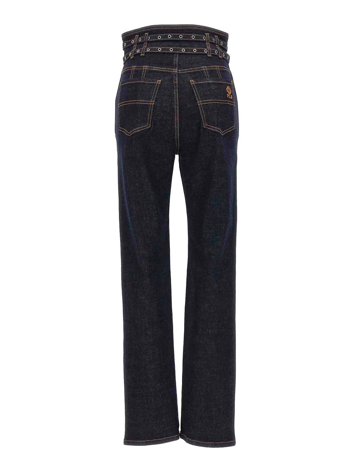 Shop Philosophy Di Lorenzo Serafini Double Belt Detail Jeans In Azul