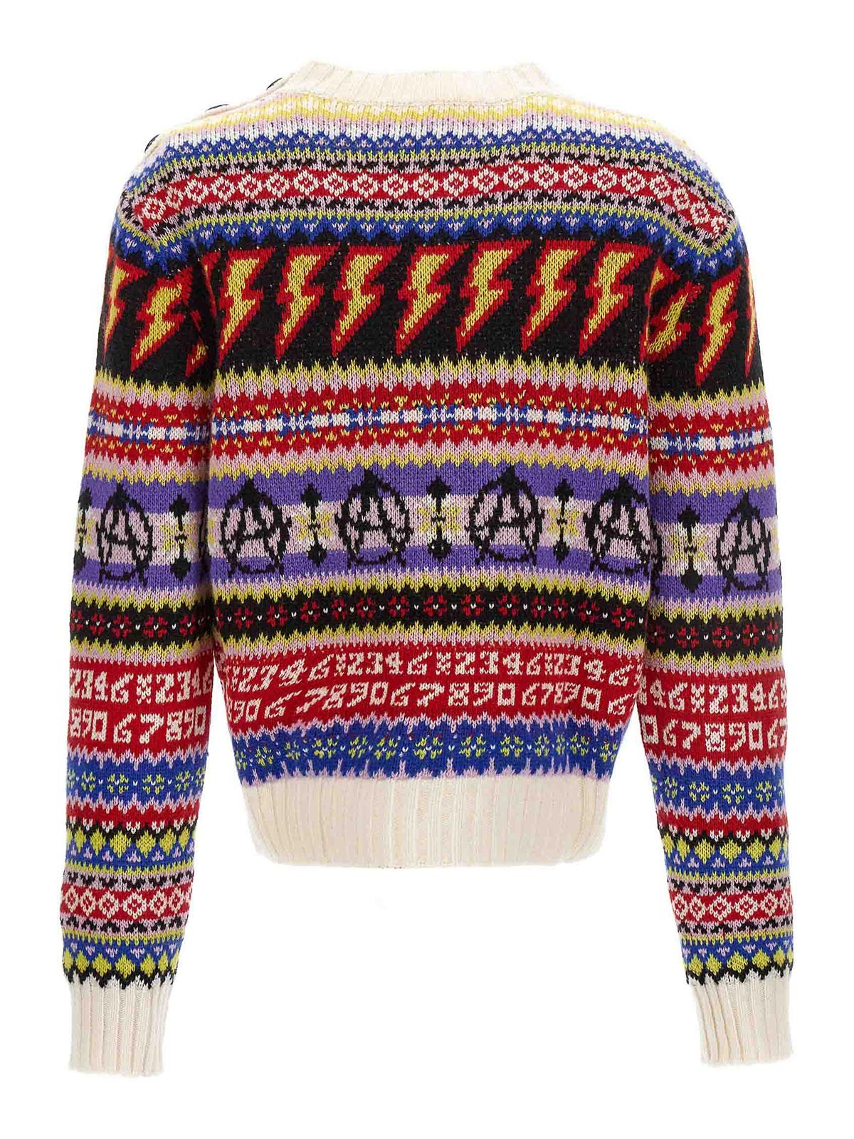 Shop Philosophy Di Lorenzo Serafini Jacquard Sweater In Multicolour
