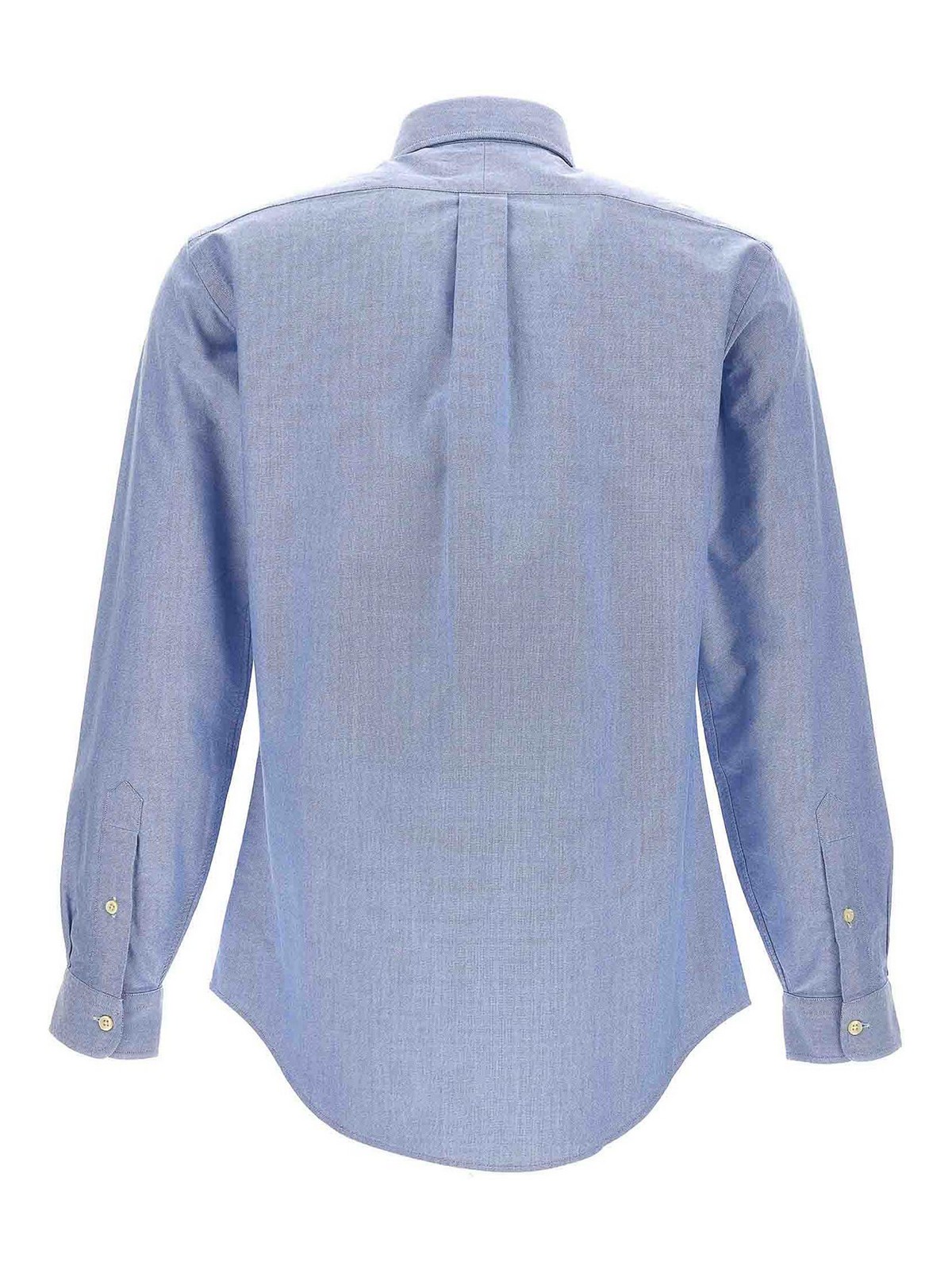 Shop Polo Ralph Lauren Logo Embroidery Shirt In Light Blue