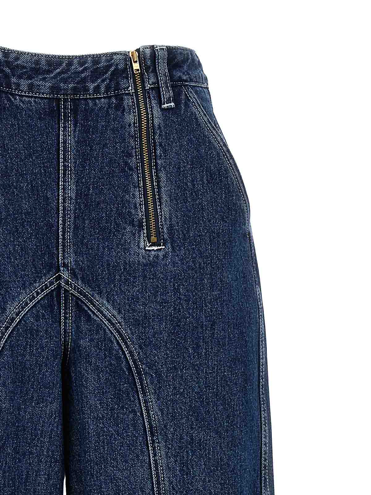 Self Portrait wide leg stitch detail jeans - Blue Self Portrait wide leg stitch detail jeans - Blue
